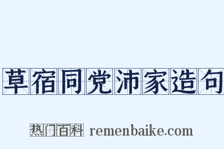 草宿同党沛家造句是什么意思的图片
